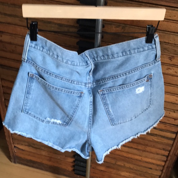 Madewell The Perfect Jean Distressed Denim Shorts 100% Cotton - Picture 3 of 11